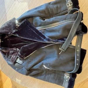 Topshop faux  suede Moto jacket